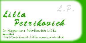 lilla petrikovich business card